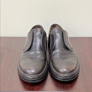 Salvatore Ferragamo Dark Brown Leather Loafers